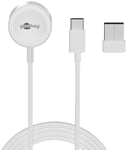 goobay Chargeur pour Apple Watch/Chargeur sans Fil/Compatible avec Tous Les modèles d'Apple Watch SE/8/7/6/5/4/3/2/Incl. Adaptateur USB 65343