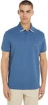 Tommy Hilfiger Men Short-Sleeve Polo Shirt Regular Fit, Blue (Blue Coast), L