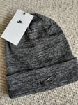 Genuine NIKE Charcoal Marl *Gun Metal Swoosh* BEANIE Hat UNISEX Tags CW6324-071