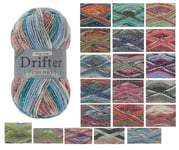 King Cole Drifter Chunky Cotton / Wool / Acrylic Mix 100g Knitting Yarn Striping