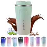 EACHPT Travel Mug, 510ml Coffee Travel Mug with Leakproof Lid,Stainless Steel Thermal Cups for Hot Drinks,Reusable Vacuum Insulated Coffee Cups, Travel Coffee Mug for Hot Cold Drinks/Tea