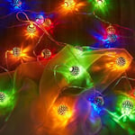 Jul födelsedag och semester dekorationer String Led färgad lampa Smidesjärn marockansk boll belysning Color 6M40led USB