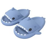 AVEKI Unisex Shark Slides Halkfria Novelty Öppna Tå Sandaler Fashionabla Söta Strandtofflor Inomhus & Utomhus, Blå, Storlek: 44/45