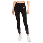 Nike DD5423 W NSW AIR HR LGGNG Leggings Women's Black/dk Smoke Grey/White L