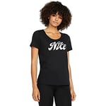 Nike Dri Fit Script T-Shirt Black/White XS