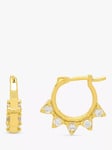 Estella Bartlett Spike Cubic Zirconia Hoop Earrings, Gold