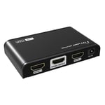 LENKENG 1-In-2-out HDMI Splitter with HDR &amp; EDID. Supports UHD Res up to 4K2K@30/60Hz HDMI 2.0 &amp; HDCP2.2 Compliant. Low Power Consumption. Plug &amp; Play. Solid Metal Housing. (p/n: LKV312HDR-V2.0)