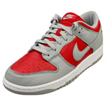 Nike Dunk Low Qs Mens Fashion Trainers in Grey Red - 9 UK