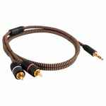 Proson Arctic 3.5mm - 2RCA ljudkabel, 1 meter