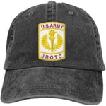 Eoinch United States Army JROTC Crest Sandwich Cap Denim Hats Baseball Cap