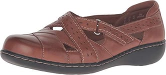 Clarks Women's Ashland Spin Q Slip-On Loafer, Tan, 6.5 UK