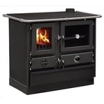 Cuisinière à bois Magnum Thermo MBS en fonte bouilleur sortie côté droit Noir