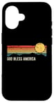 iPhone 16 God Bless America Sunset Distressed Style Design Case