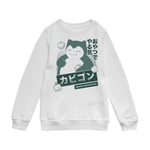 Pokémon Snorlax Snack Time Kids' Sweatshirt - White - 7-8 ans