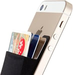 Basic Magnetic Wallet For Apple Magsafe, Stretchy Fabric Cell Phone Card Holder For Back Of Phone For Iphone 12 13 14 Series. M-Basic