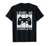 Gamer Level 40 Complete 40t forty years old game controller T-Shirt