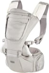 Chicco Hip Seat Porte-bébé Physiologique , Multifonction 3 en 1, avec Base Rigide Détachable, Bretelles Rembourrées et Capuche de Protection, 8 positions - de la Naissance à 15 kg - Beige