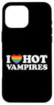 Coque pour iPhone 16 Pro Max J'aime Hot Vampire Funny Vampiric Blood Book Gay Fan Pride