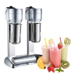 Double Head Milkshake Maker, Commercial Electric Milkshake Machine Drink Mixer Ice Cream Machine for Mixing Cocktail/Banana/Strawberry/Coffee Milkshakes