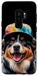 Coque pour Galaxy S9+ Berger Australien Casquette Snapback Chien Animaux Imprimé