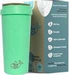 bioGo 450ml Mint Travel Coffee Cup - Reusable Mug with Lid for Hot Drinks