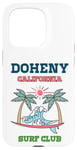 Coque pour iPhone 15 Pro Club de surf rétro de Doheny Beach en Californie