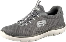 Skechers Homme Summits Sneaker Basse, Charcoal Mesh/Trim, 42.5 EU