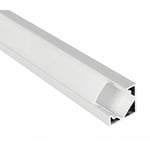 Profilé d'Angle aluminium PA1 pour ruban led 2m blanc Aric 55158