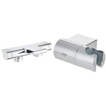 GROHE Mitigeur thermostatique Bain/Douche 1/2 Grohtherm 2000 34176001 & Rainshower Support Mural pour Pommeau de Douche, Orientable, Chromé, 27055000 (Import Allemagne)