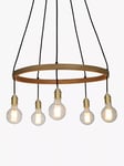 Tom Raffield Kern Small Pendant Ceiling Light, Solid Oak