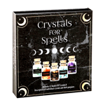 Crystals For Spells Set - 12 Bottles Natural Crystals Spell Magic Witchcraft