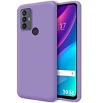 Tumundosmartphone Silicone Liquid Ultra Soft Case for TCL 30 SE / 30E/306 Colour - Purple