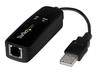 Startech.Com Usb 2.0 Faxmodem, 56K Extern Hårdvaruuppringning V.92 Modem/Dongel/Adapter, Faxmodem För Dator/Laptop, Usb Till Telefonjack, Usb-Datamodem, Nätverksfax/Cmr/Pos - 56K V.92 Modemdongel - Fax/Modem - Usb - 56 Kbps - K56flex, V.90, V.92