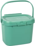 518534 Everyday Kitchen Food Waste Compost Caddy Bin, 4.5 Litre, Sage Green