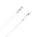 Câble audio Jack 3.5mm vers Lightning 90cm Blanc