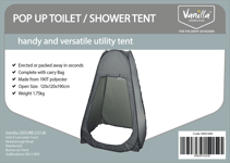 Pop Up Toilet / ShowerTent - Vanilla Leisure