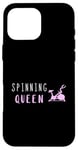 Coque pour iPhone 16 Pro Max Spinning Queen Vélo de cyclisme d'intérieur