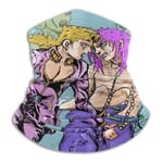 longdai Jojo'S Bizarre Adventure Neck Warmer Scarf, Neck Gaiter Snood Face Scarf Bandana, Work Scarf,Unisex Face Scarf Neck Gaiters Warmer Snoods Scarves Hat Scarf Tube for Men Women for Winter