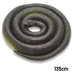 51" Realistic Soft Rubber Toy Snake black Practical Jokes Props Prank Gift