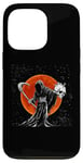 iPhone 13 Pro The Grim-Reaper Skeleton Skull Death Scythe Grunge Horror Case