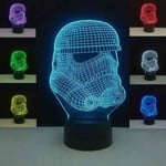 AUCUNE Star Wars lampe 3D veilleuses guerrier USB RGB lumière 10 lampes de table LED pour chambre salon maison bureau HH15381 DH3796