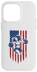 Coque pour iPhone 14 Pro Max Drapeau américain de pom-pom girl pour pom-pom girl drapeau américain