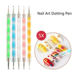 5Pcs 2 Way Nail Paint Pen Crystal Manicure Painting Kit  Girls