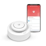 Garza - Détecteur de fumée Smart WiFi avec Notifications en Temps réel Via Application, Alarme sonore 85 DB et Signal indicateur LED, Installation au plafon