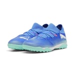 PUMA Future 7 Match TT Formula - Blå/Vit/Electric Peppermint - Turf (TF), storlek 47