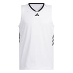 adidas Men's Basketball Legends Tank, White/Black, M