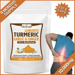 240 STRONGEST CAPSULES TURMERIC CURCUMIN WITH BLACK PEPPER GARLIC GINGER TUMERIC