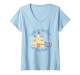 Womens Life Is Better On The Beach Sand Castle Cute Crab Seashore V-Neck T-Shirt