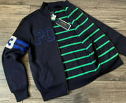 POLO RALPH LAUREN REVERSIBLE BOYS ZIP CARDIGAN AGE 8-9 YEARS RETAIL £149 BNWT