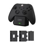 DR1TECH PowerSetX Chargeur Manette XBOX One X/S, Series X/S + Batterie 1200 Mah | Accessoire Pour XBOX | Station de Charge XBOX + Smart Battery (Manette NON Inclus)